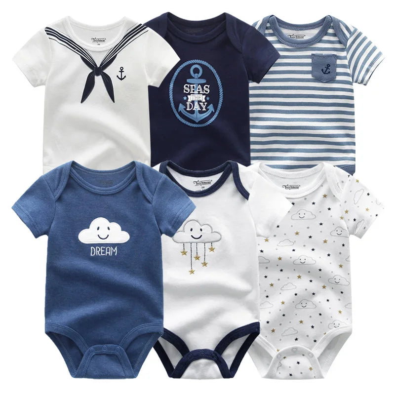 Ensemble de 6 bodys en coton
