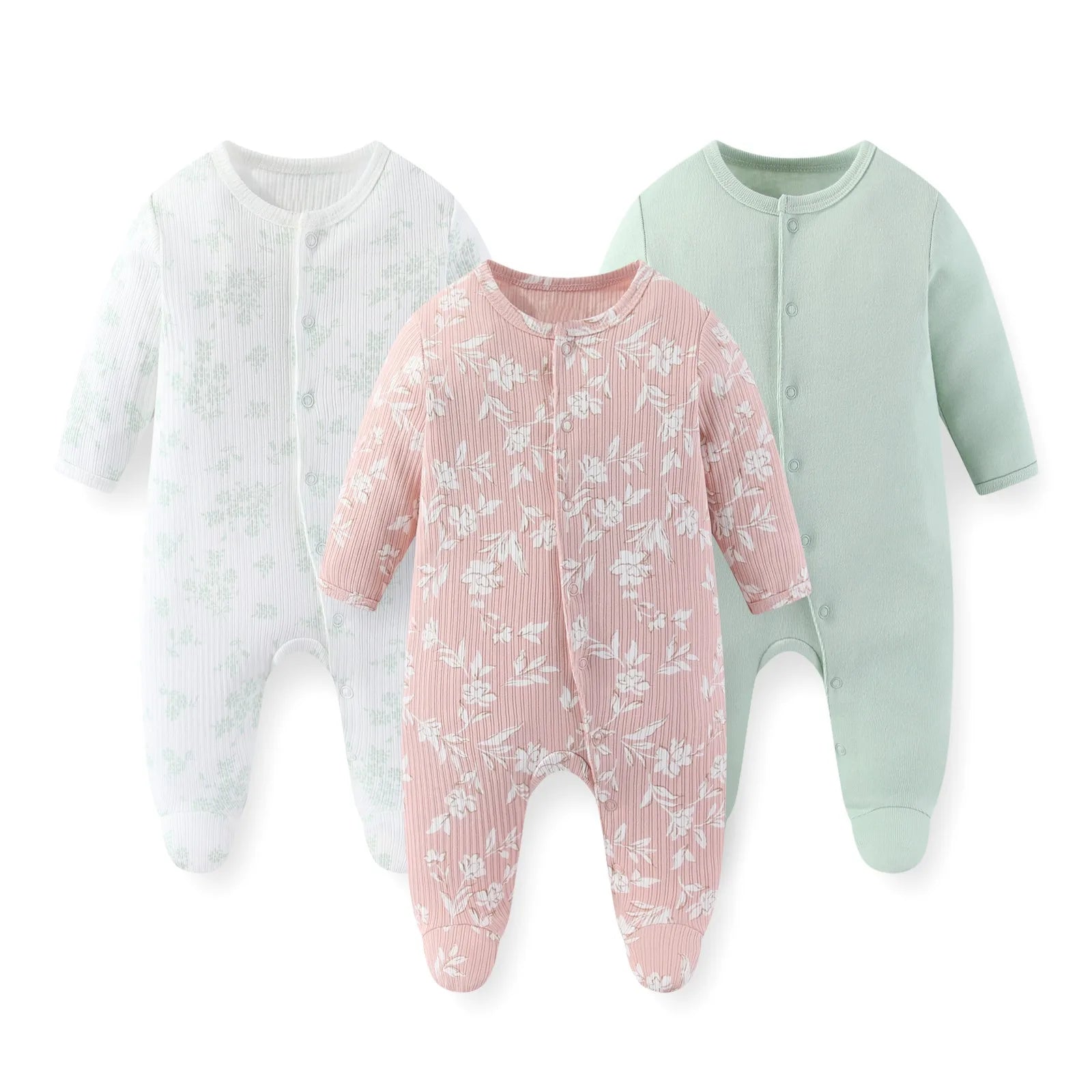 Barboteuse 100% coton - Lot 3 pièce