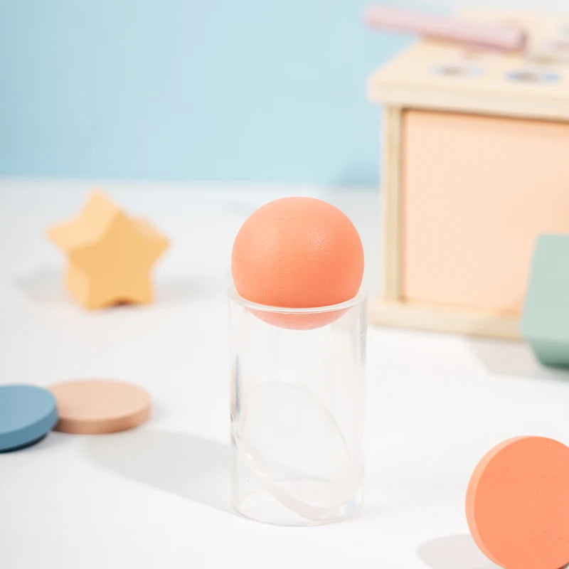 Jouets de tri de formes de couleurs en bois