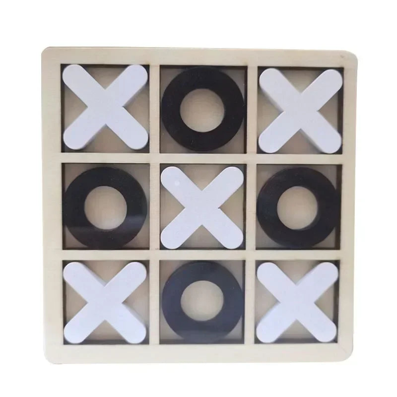 Jeu de tic-tac-toe en bois