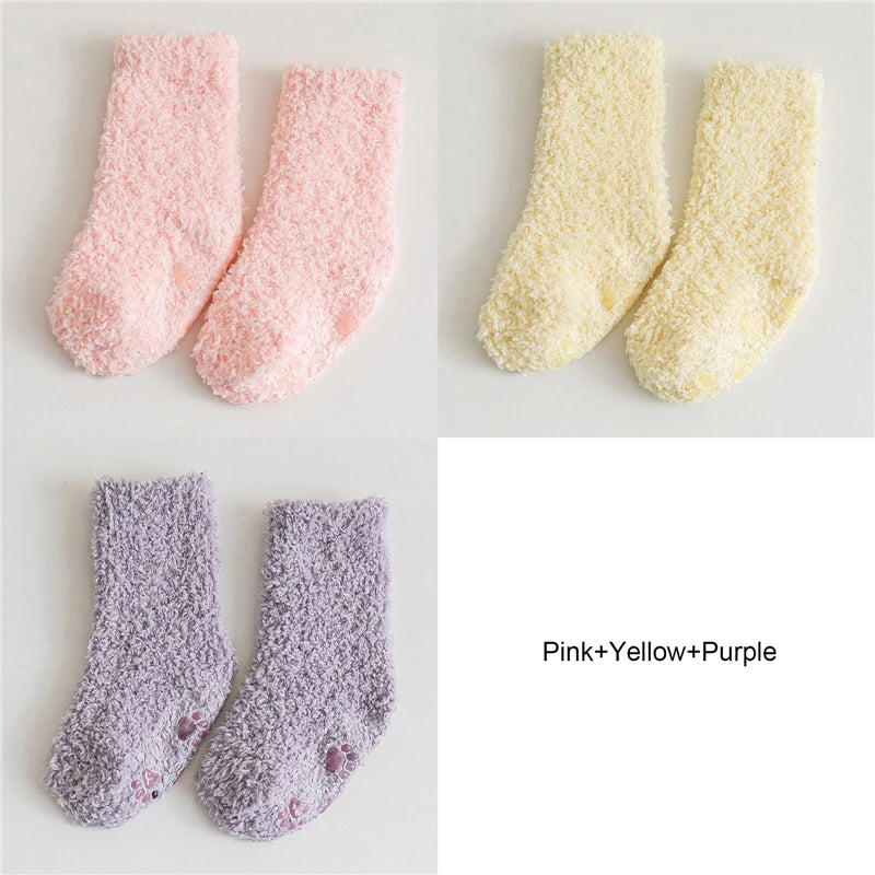 3 paires chaussettes anti-dérapant