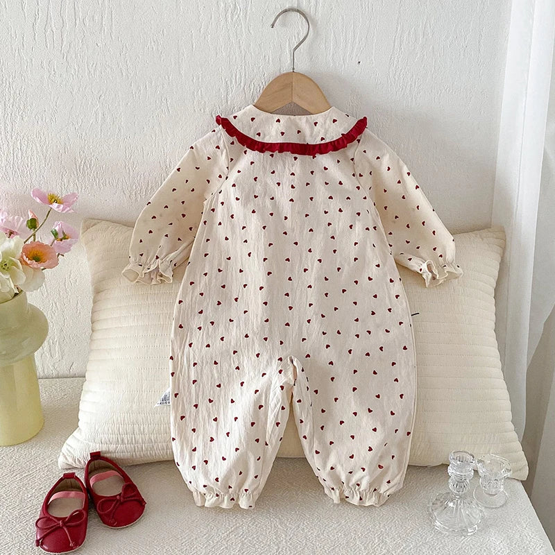 Barboteuse imprimée cœur