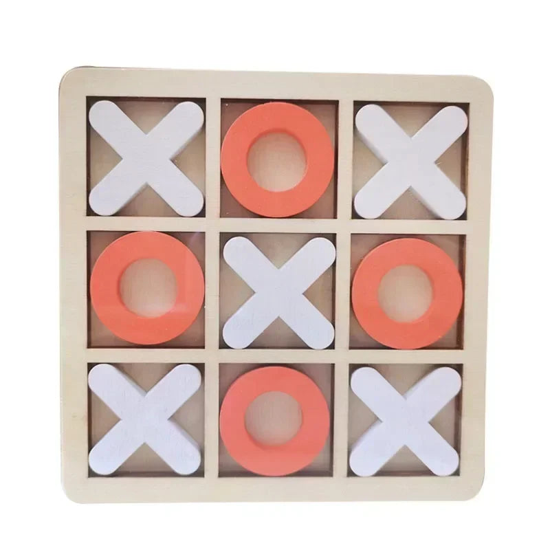 Jeu de tic-tac-toe en bois