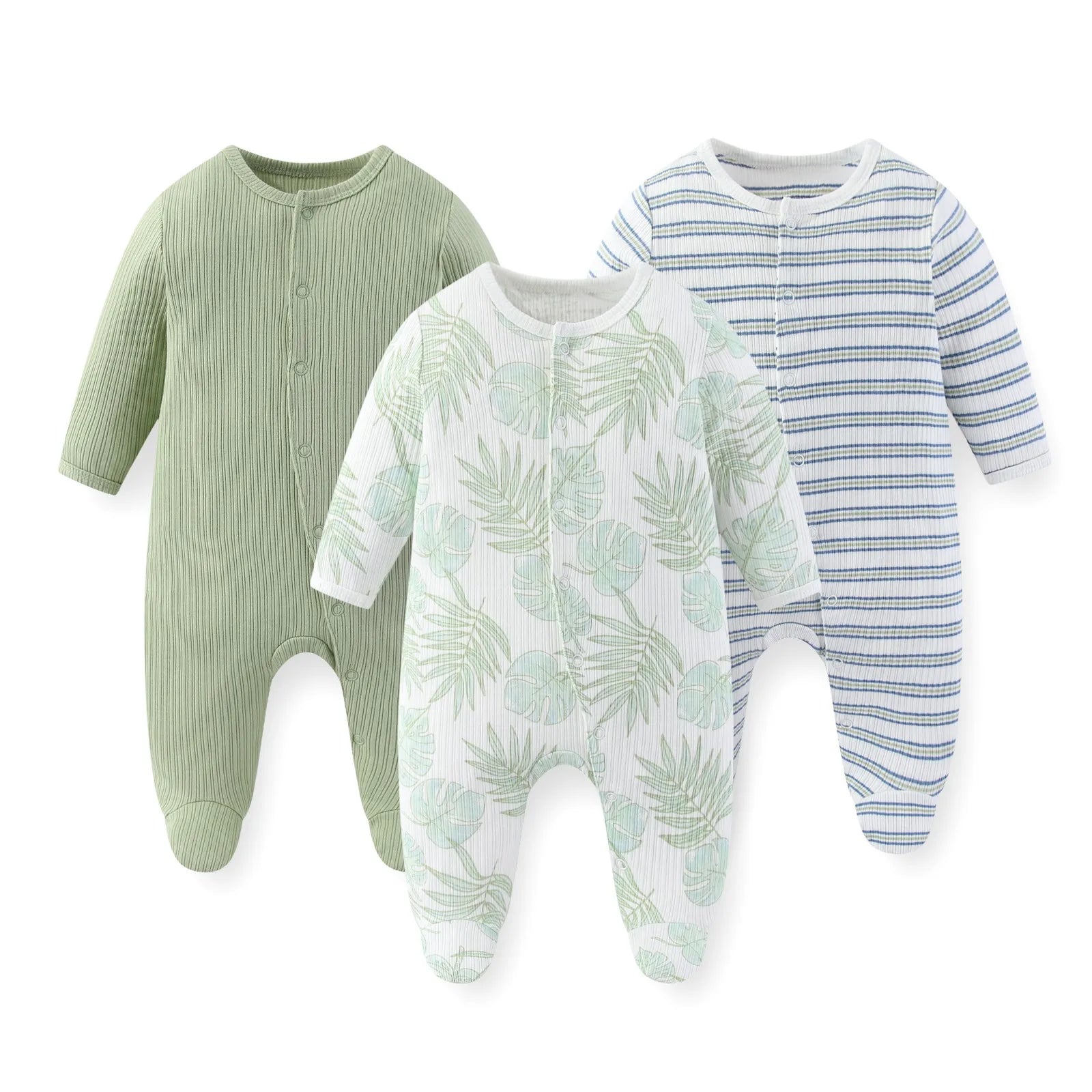 Barboteuse 100% coton - Lot 3 pièce