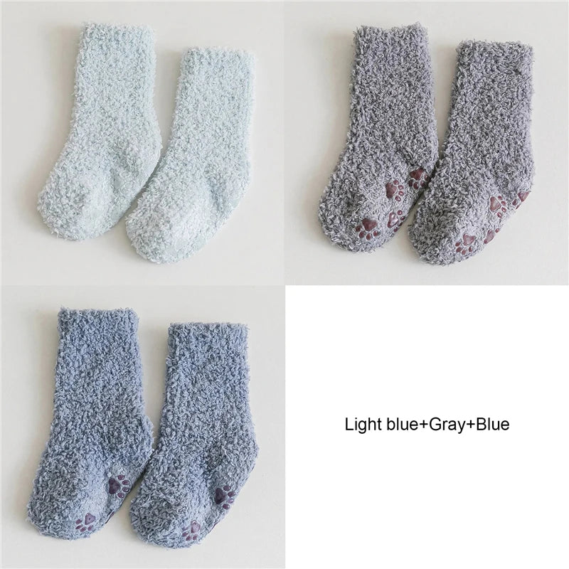 3 paires chaussettes anti-dérapant