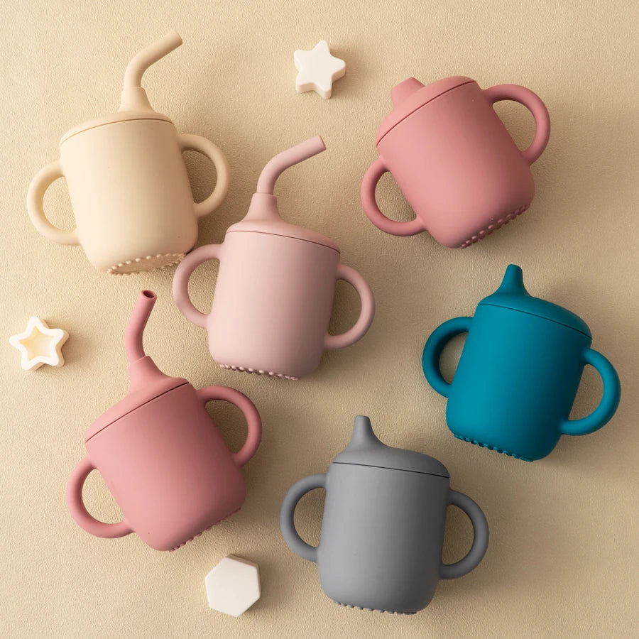 Tasse de paille en Silicone pour enfants