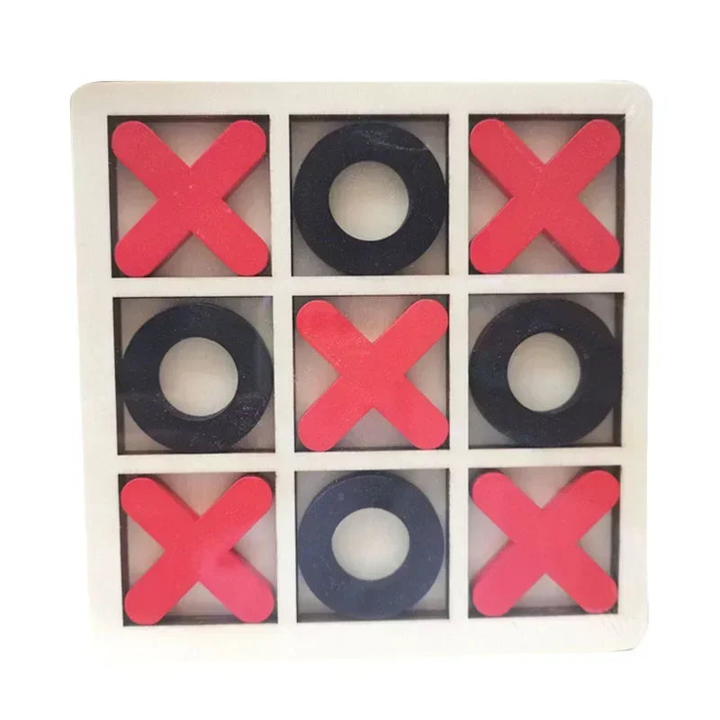 Jeu de tic-tac-toe en bois