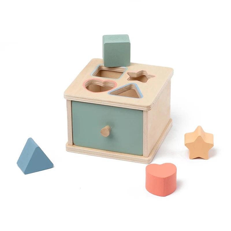 Jouets de tri de formes de couleurs en bois