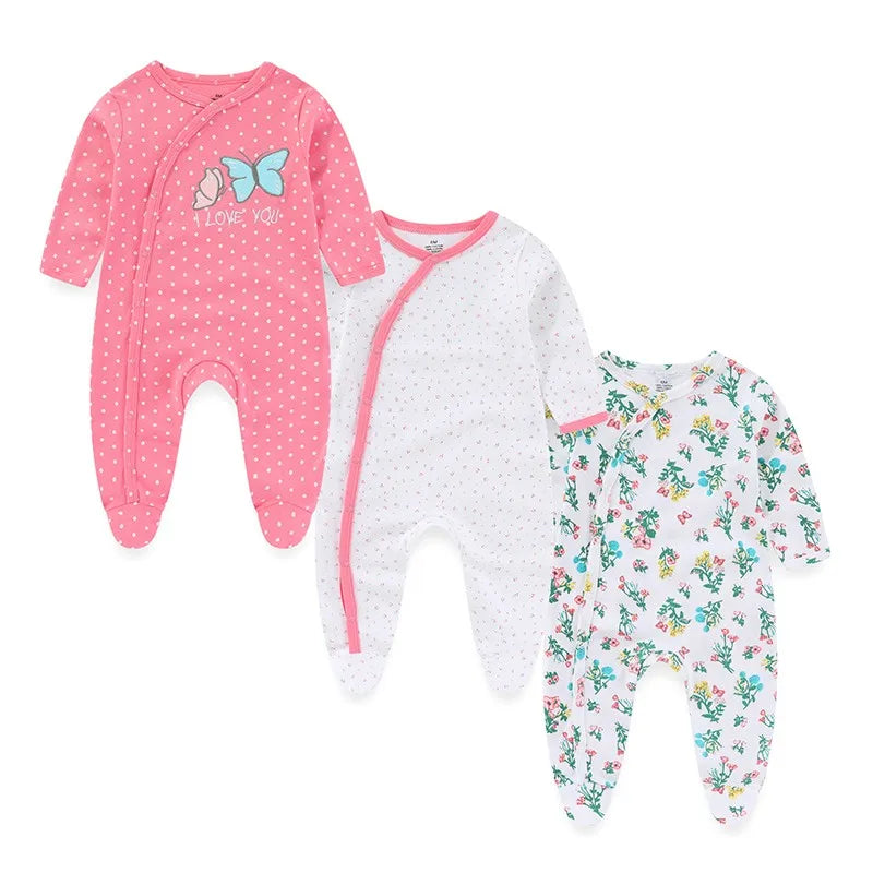 Barboteuse 100% coton - Lot 3 pièce