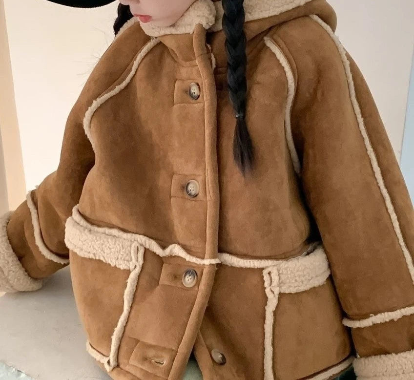 Manteau à capuche avec doublure polaire