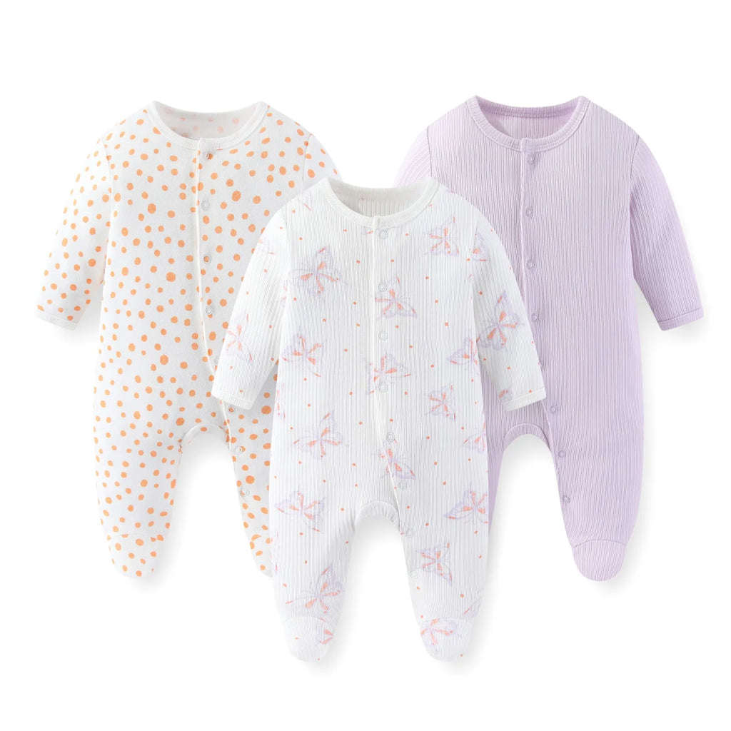 Barboteuse 100% coton - Lot 3 pièce