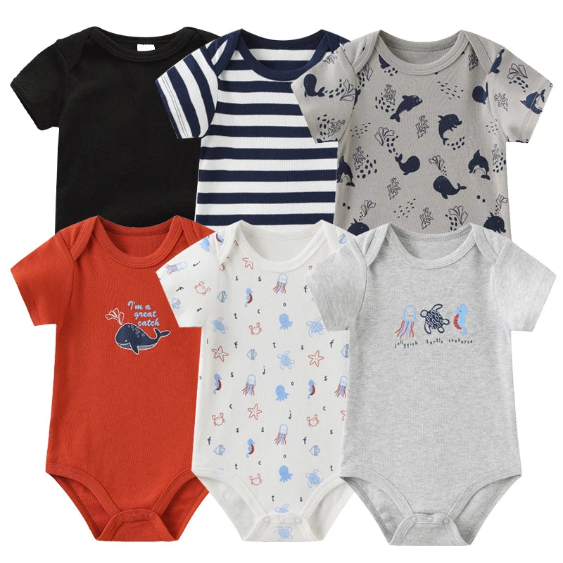 Ensemble de 6 bodys en coton