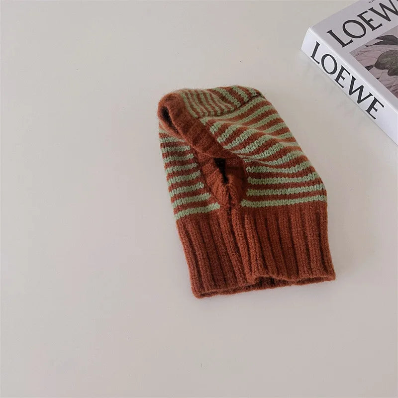 Cagoule rayé tricot