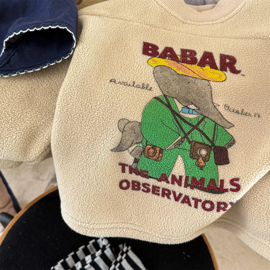 Sweat polaire motif dessin animé