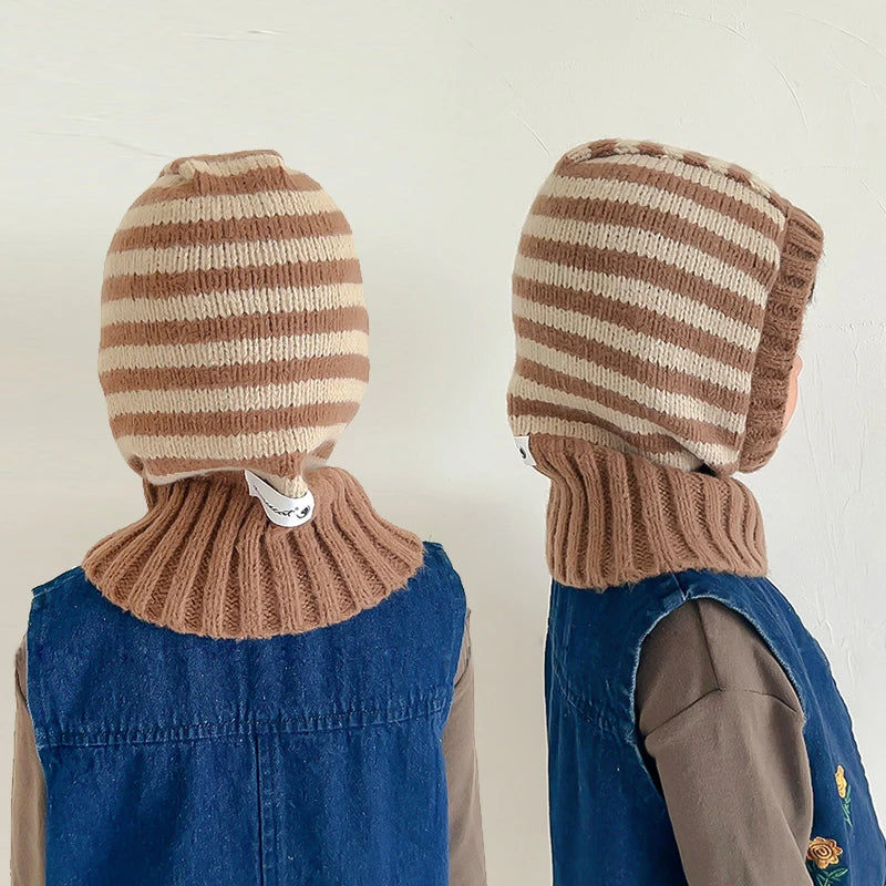 Cagoule rayé tricot