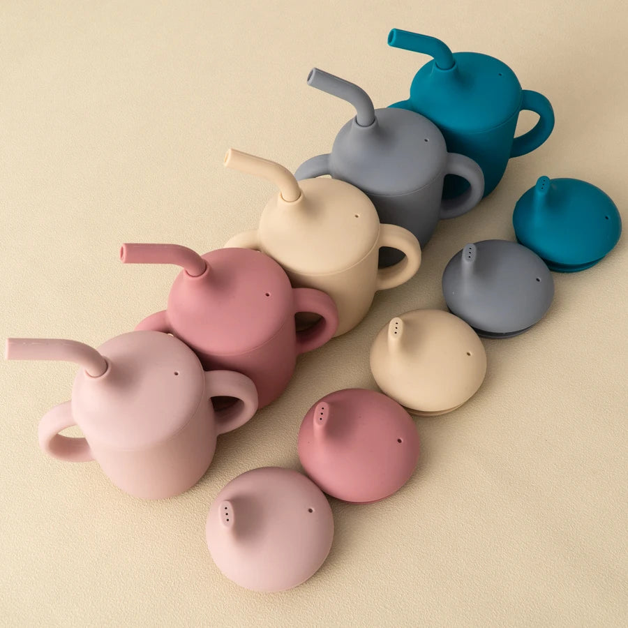 Tasse de paille en Silicone pour enfants